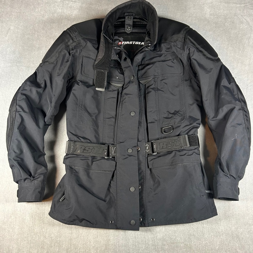 Firstgear Kilimanjaro Motorcycle Jacket Womens Small Black Hypertex Riding Gear